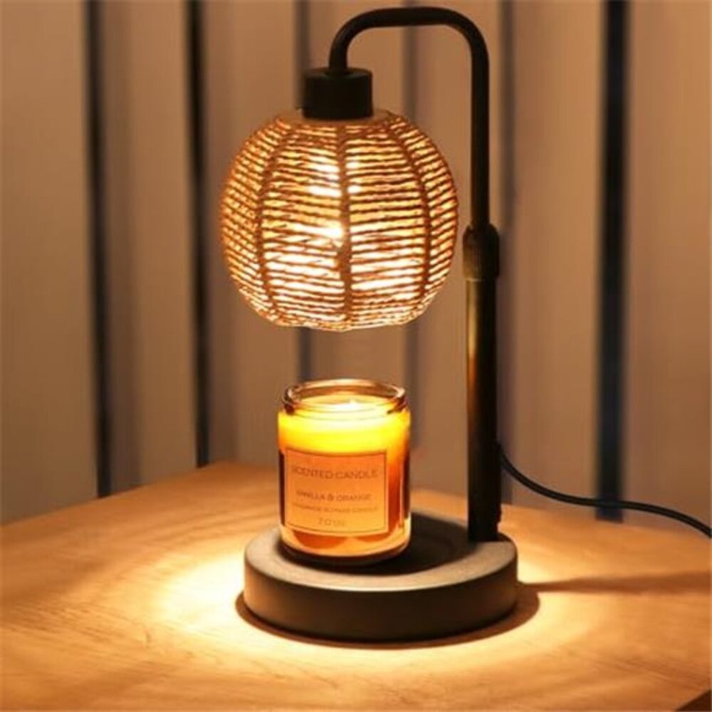 Electric Candle Warmer Lamp Dimmable Timer Boho Wax Melting Home Decor Gift
